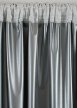 bonprix bonprix Muebles De Dormitorio·Cortinas Opacas|Cortinas Opacas>Cortina térmica oscurecedora con superficie aterciopelada (1 unidad) Gris claro