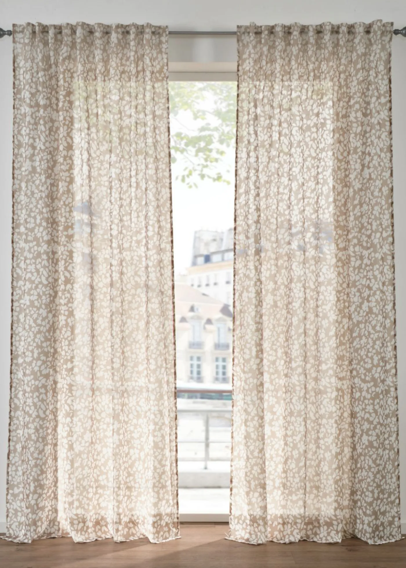 bonprix bonprix Muebles De Comedor·Cortinas Y Estores|Muebles De Sala De Estar·Cortinas De Salón>Cortinas de batista (2 unidades) Beige-blanco