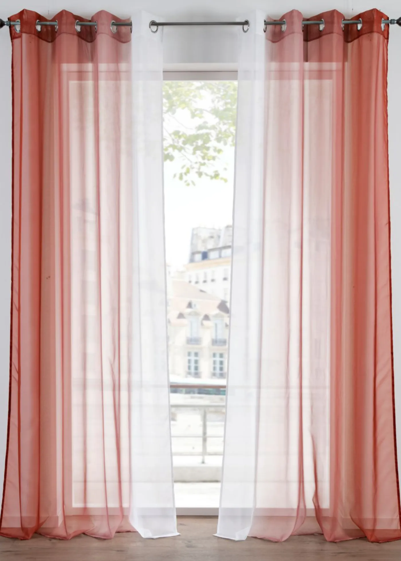 bonprix bonprix Muebles De Comedor·Cortinas Y Estores|Muebles De Sala De Estar·Cortinas De Salón>Cortinas de gasa ligera, también en tamaño extralargo (2 unidades) marrón caramelo