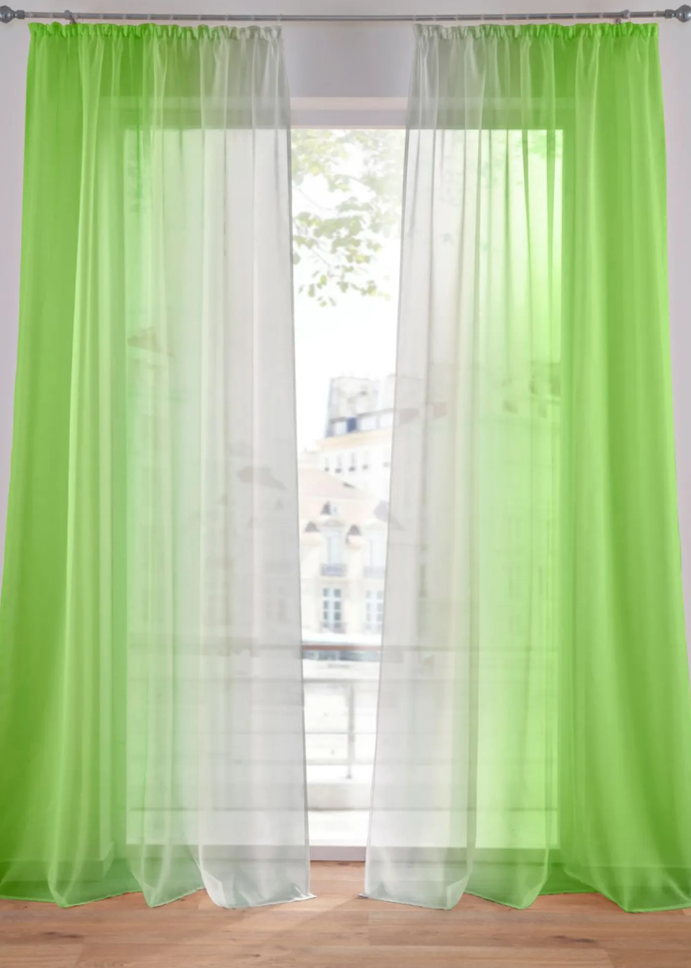 bonprix bonprix Cortinas de gasa ligera, también en tamaño extralargo (2 unidades)