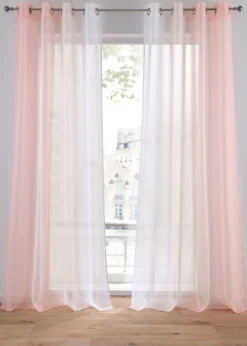 bonprix bonprix Muebles De Comedor·Cortinas Y Estores|Muebles De Sala De Estar·Cortinas De Salón>Cortinas de gasa ligera, también en tamaño extralargo (2 unidades) Rosado