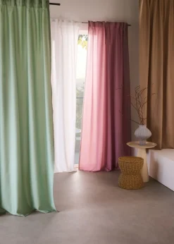 bonprix bonprix Muebles De Sala De Estar·Cortinas De Salón|Cortinas Para Dormitorio>Cortinas de microfibra de fácil cuidado (2 unidades) Blanco puro