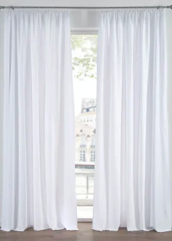 bonprix bonprix Muebles De Sala De Estar·Cortinas De Salón|Cortinas Para Dormitorio>Cortinas de microfibra (2 unidades) Blanco