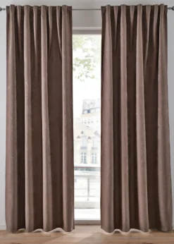 bonprix bonprix Muebles De Dormitorio·Cortinas Opacas|Cortinas Opacas>Cortinas oscurecedoras con estructura (2 unidades) marrón