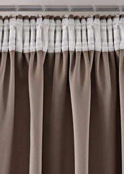 bonprix bonprix Muebles De Dormitorio·Cortinas Opacas|Cortinas Opacas>Cortinas oscurecedoras con estructura (2 unidades) marrón