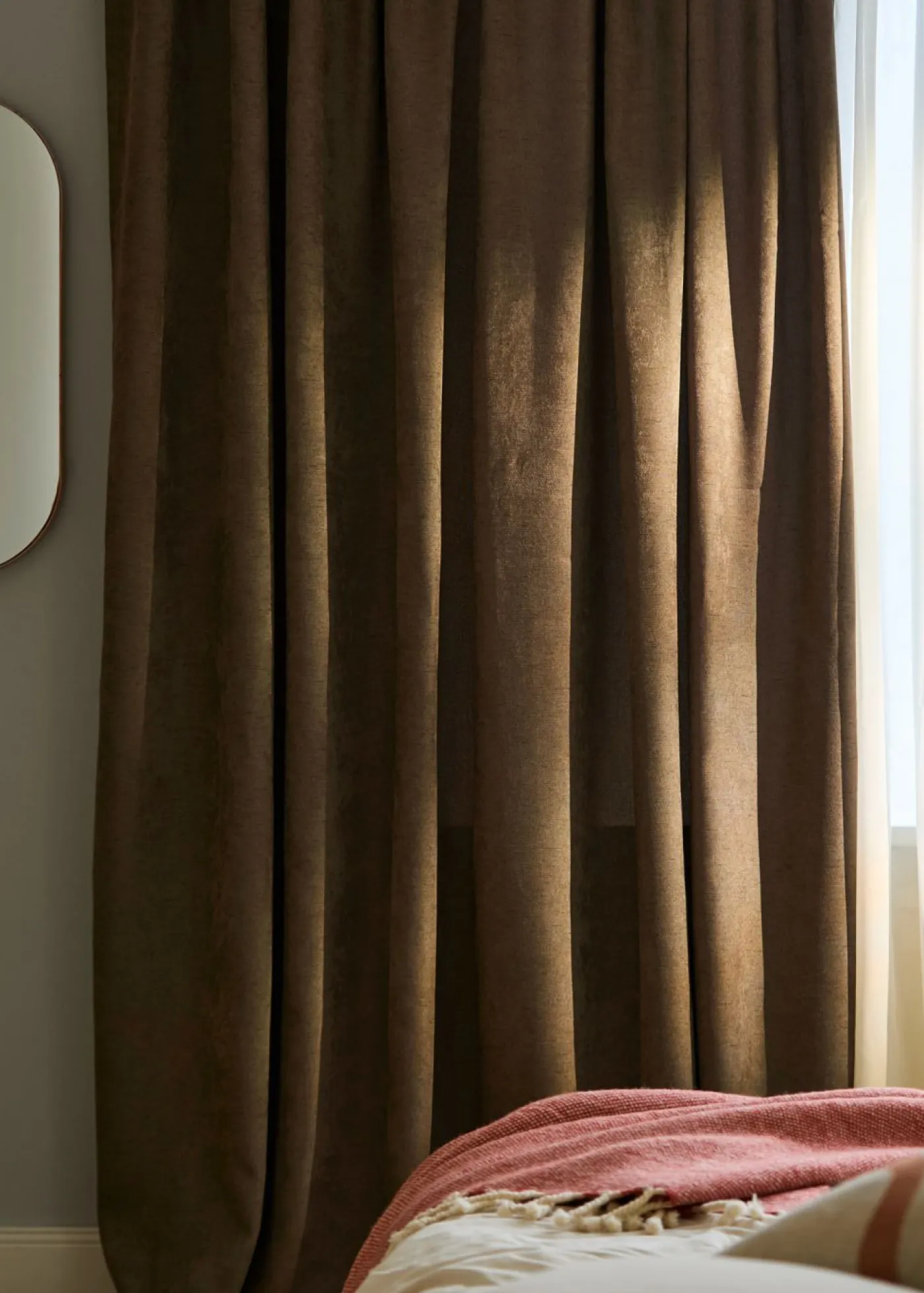 bonprix bonprix Muebles De Dormitorio·Cortinas Opacas|Cortinas Opacas>Cortinas oscurecedoras con estructura (2 unidades) marrón