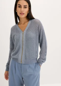 bonprix bonprix Jerséis|Novedades>Cárdigan azul ahumado/plata