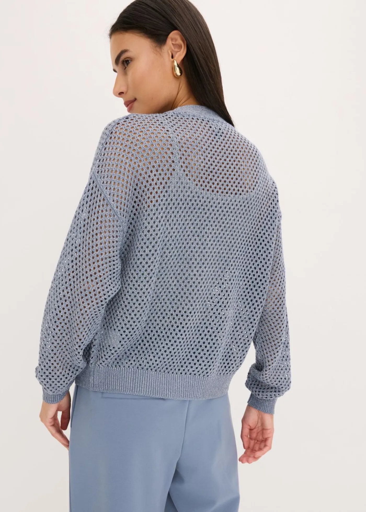 bonprix bonprix Jerséis|Novedades>Cárdigan azul ahumado/plata