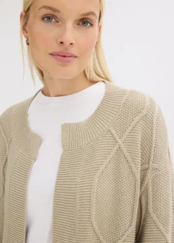 Mujer bonprix bonprix Cárdigan con patrón trenzado