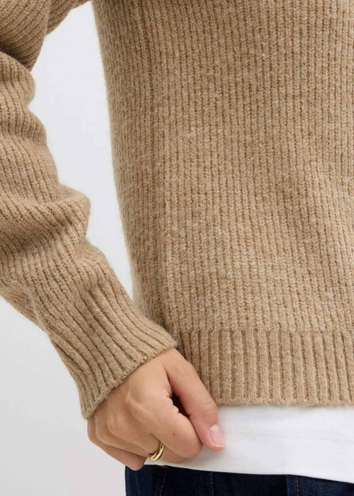 bonprix bonprix Jerséis|Ropa De Punto>Cárdigan de canalé Caqui claro