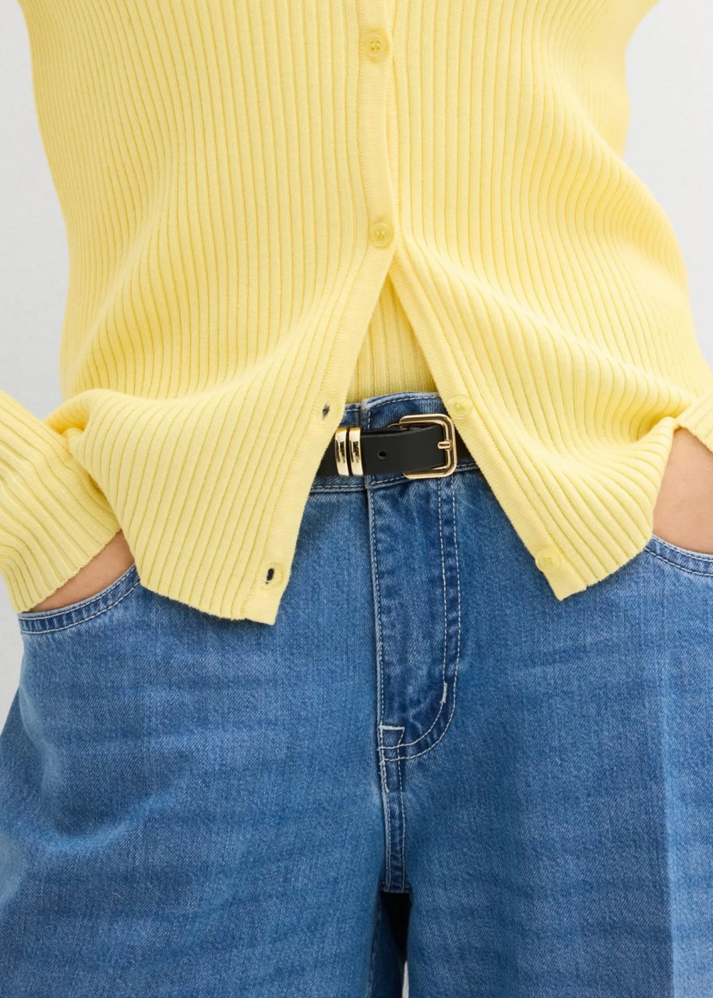 bonprix bonprix Jerséis|Novedades>Cárdigan de punto fino con viscosa Amarillo claro