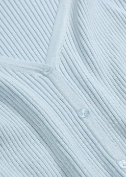 bonprix bonprix Jerséis|Novedades>Cárdigan de punto fino con viscosa azul pálido