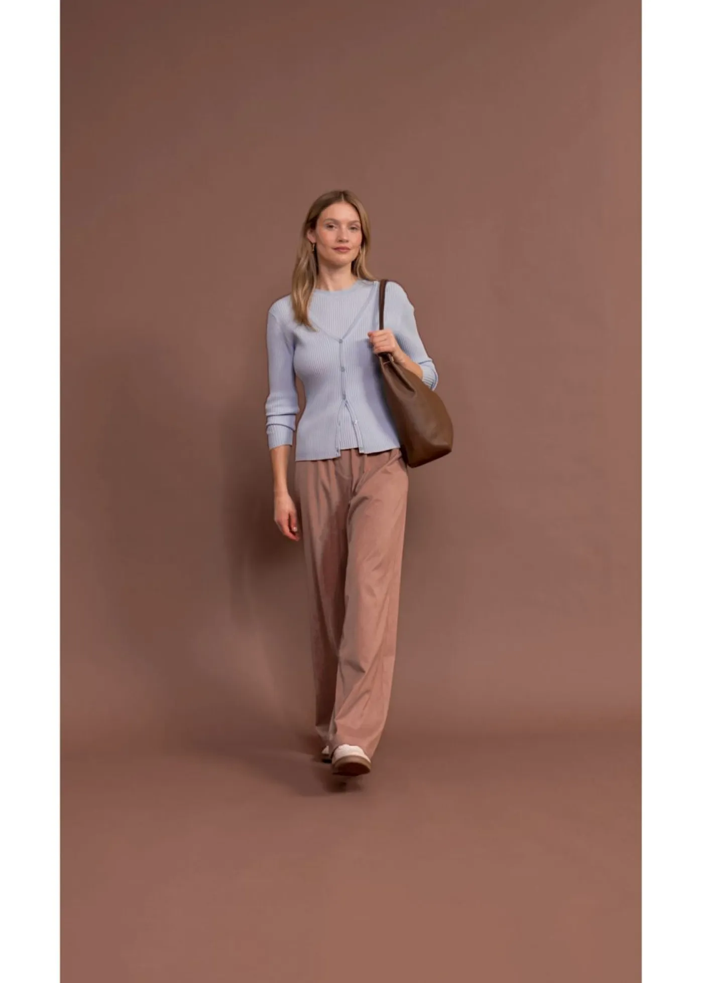 bonprix bonprix Jerséis|Novedades>Cárdigan de punto fino con viscosa azul pálido