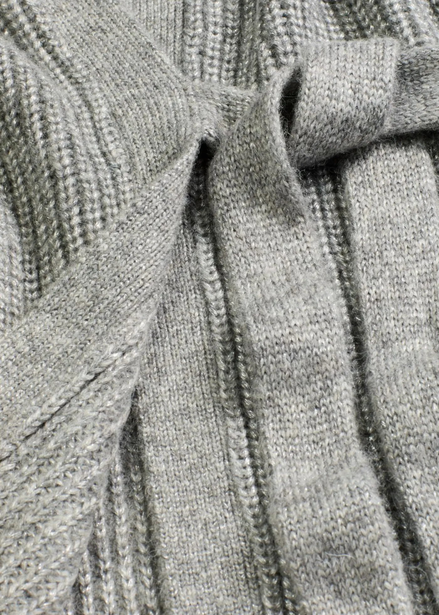 bonprix bonprix Esenciales|Jerséis>Cárdigan holgado con diseño cruzado Gris jaspeado