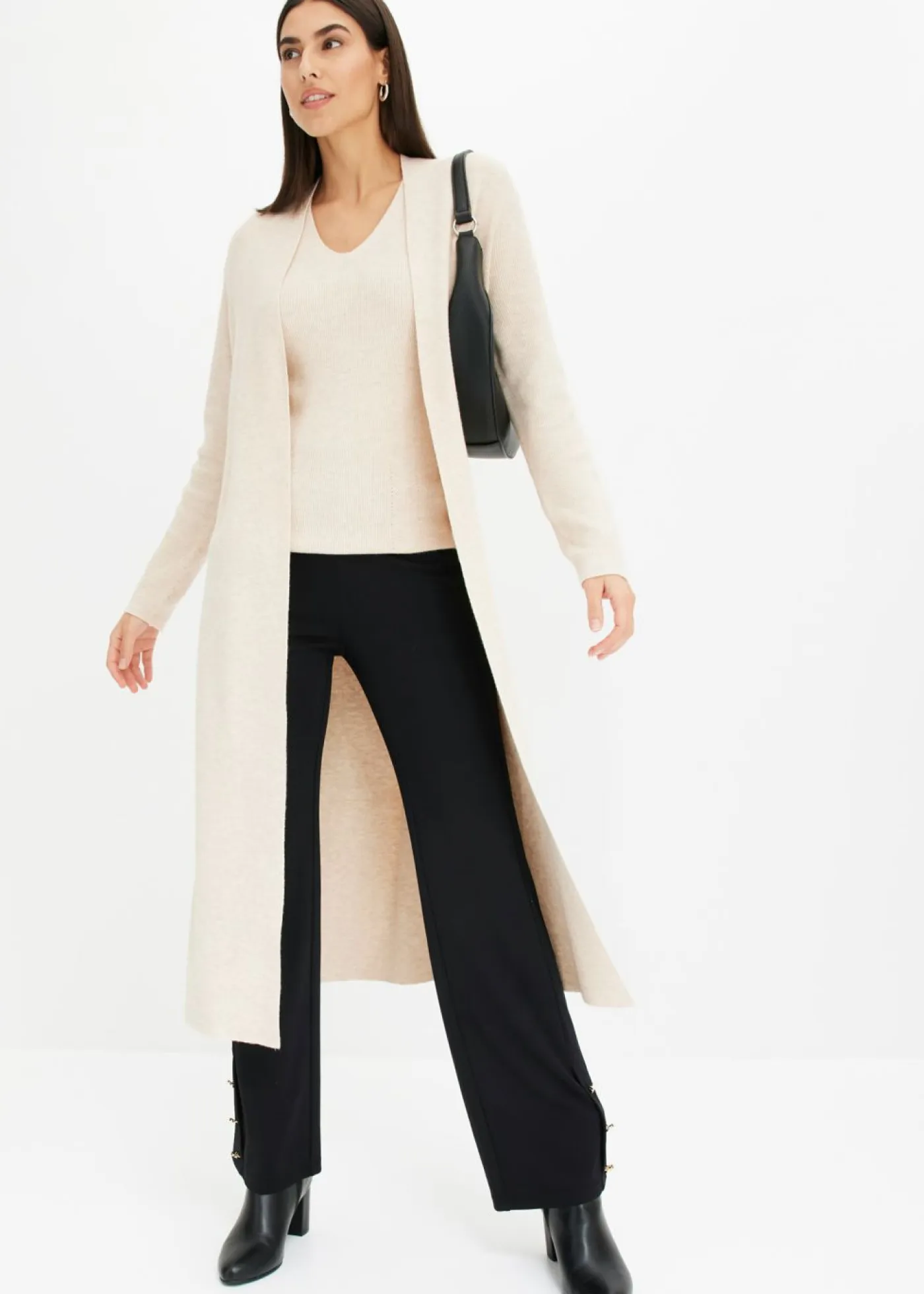 Mujer bonprix bonprix Cárdigan largo de punto con viscosa