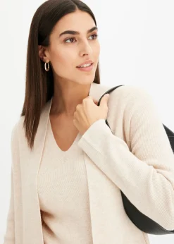 Mujer bonprix bonprix Cárdigan largo de punto con viscosa