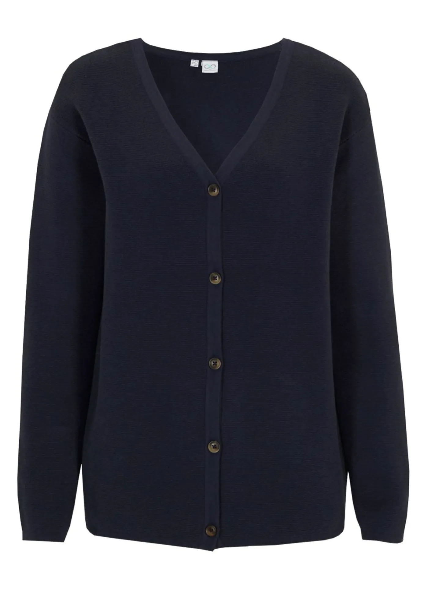 bonprix bonprix Básicos|Jerséis>Cárdigan Milano de canalé Azul marino