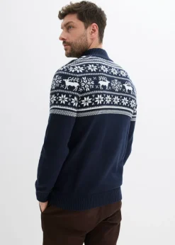 Hombre bonprix bonprix Cárdigan nórdico de algodón puro, respetuoso con tu piel