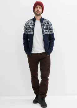 Hombre bonprix bonprix Cárdigan nórdico de algodón puro, respetuoso con tu piel