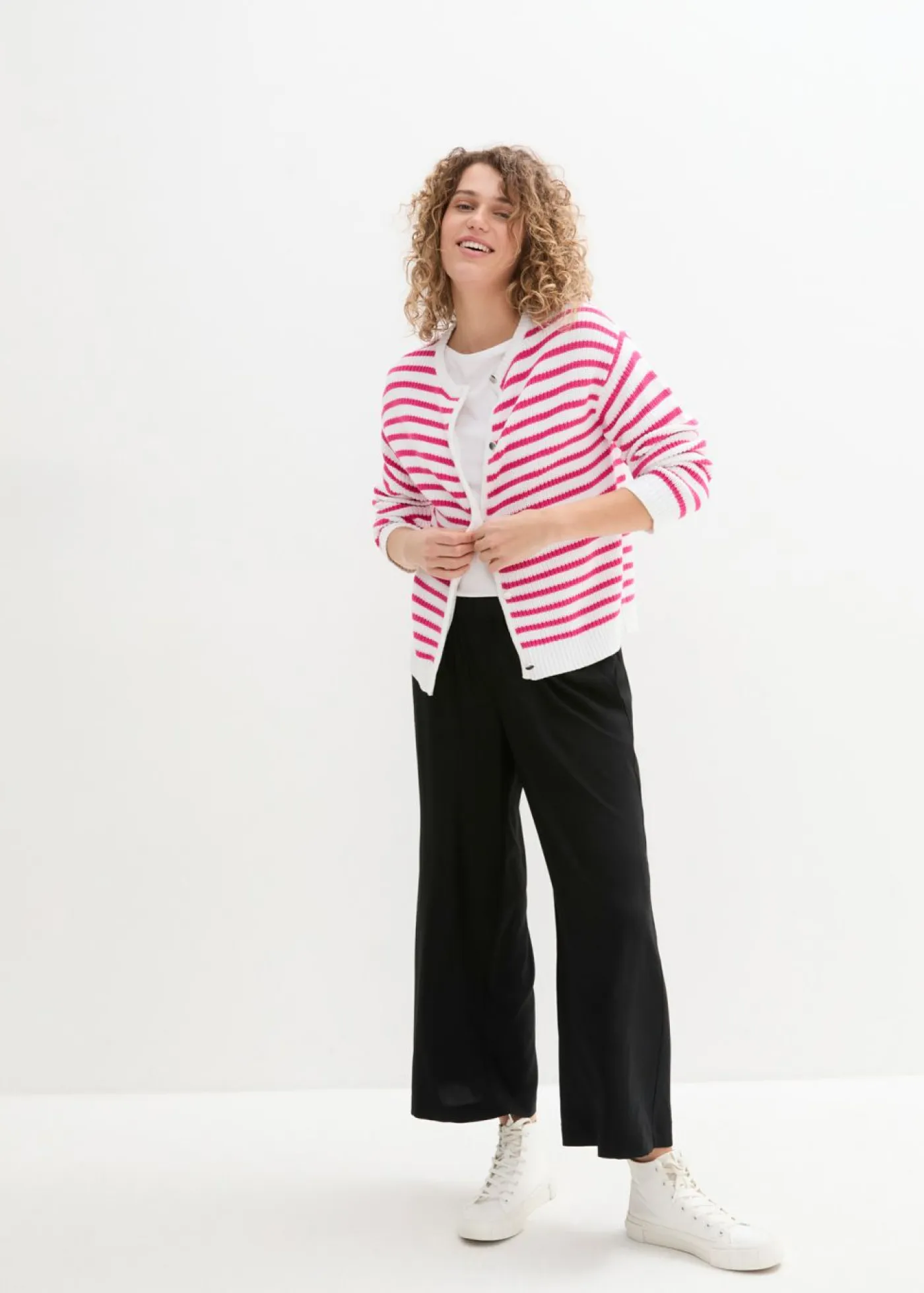 bonprix bonprix Pantalones>Culotte ancho de viscosa sostenible Negro