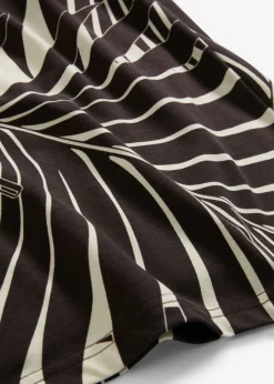 bonprix bonprix Pantalones>Culotte de mezcla de viscosa suave Crudo/marrón oscuro estampado