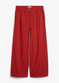 bonprix bonprix Esenciales|Pantalones>Culotte de mezcla de viscosa con cinturilla elástica rojo carmín