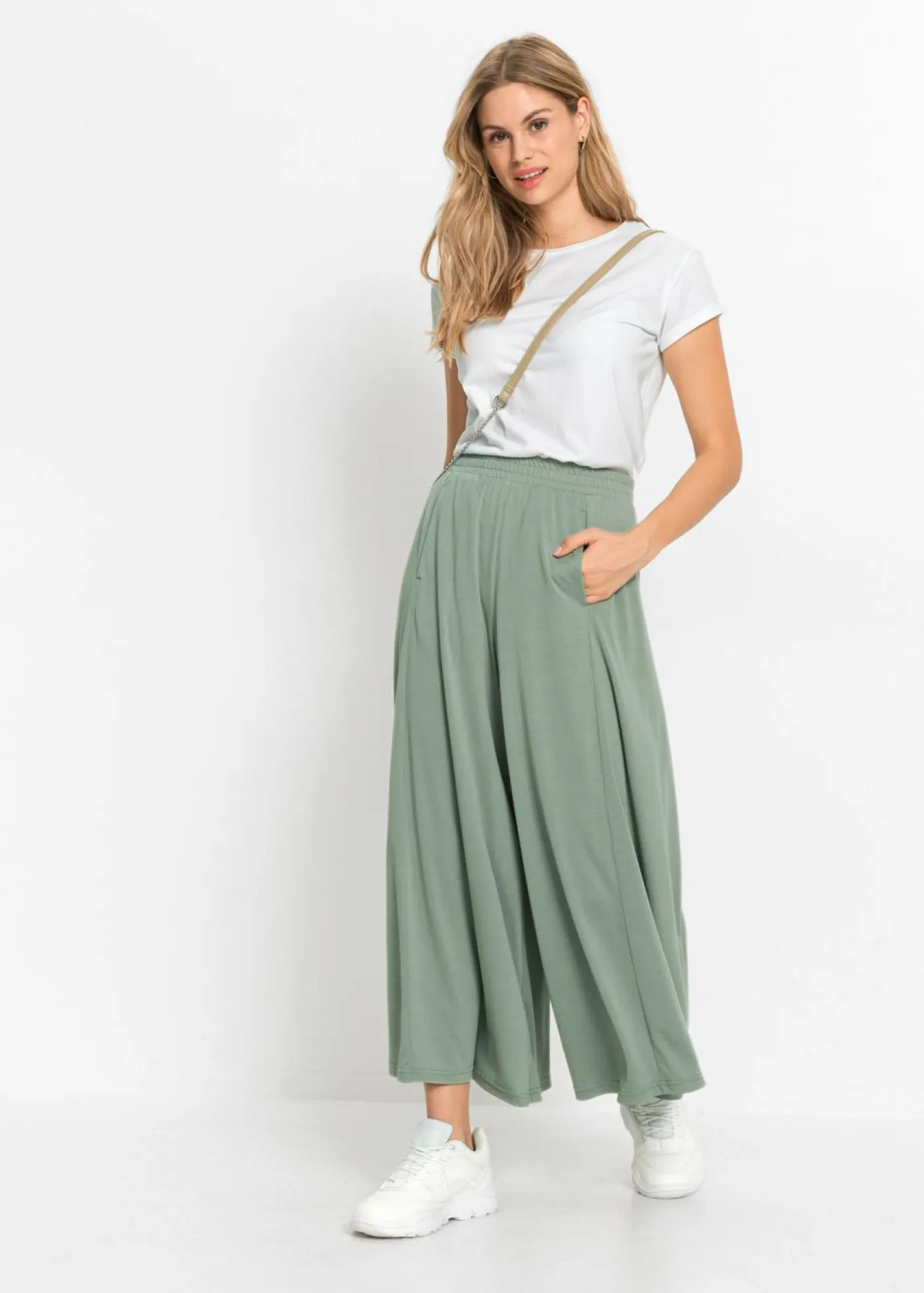 Mujer bonprix bonprix Culotte de punto con pierna ancha