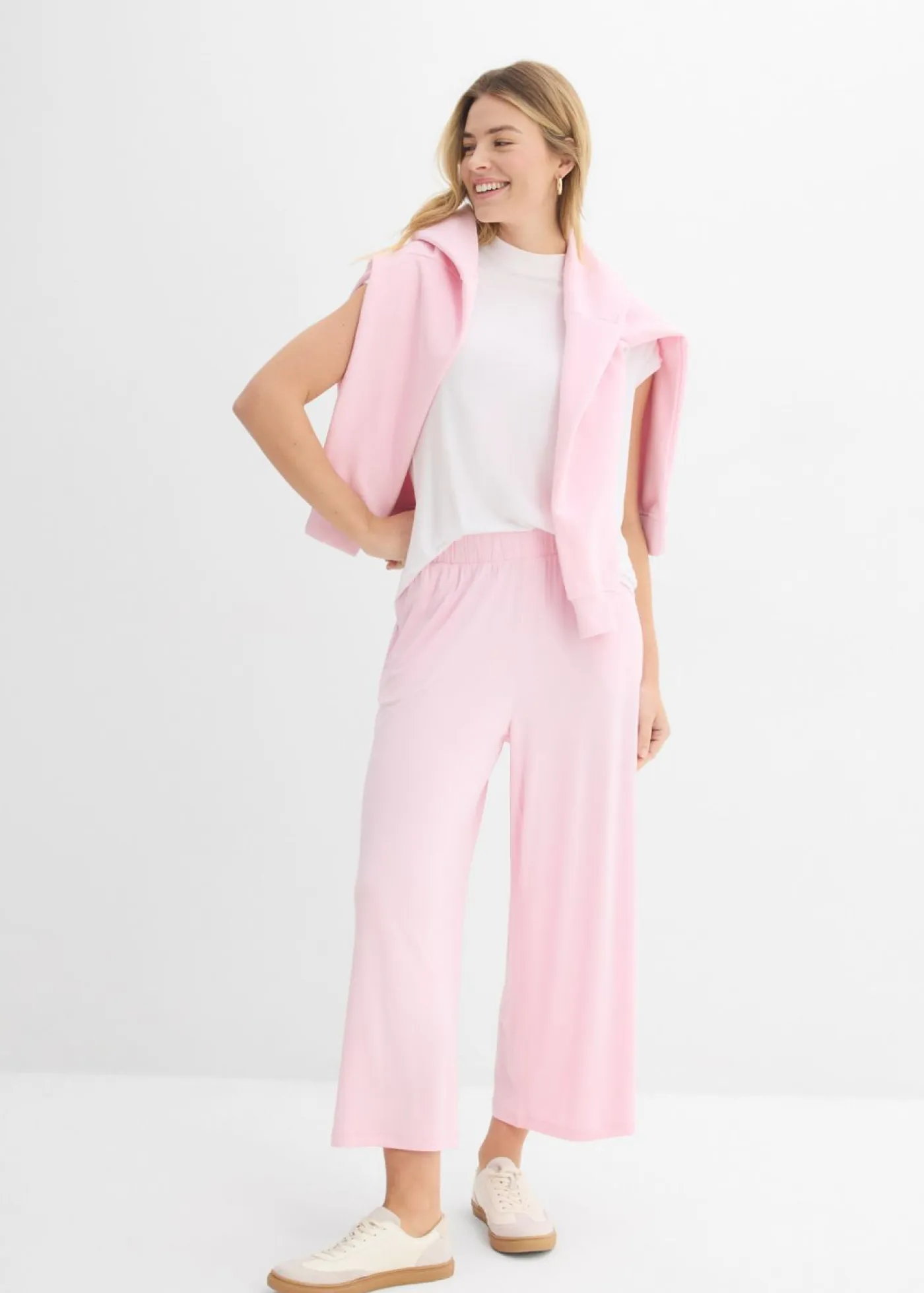 bonprix bonprix Básicos|Pantalones>Culotte de viscosa fluida rosa cristal
