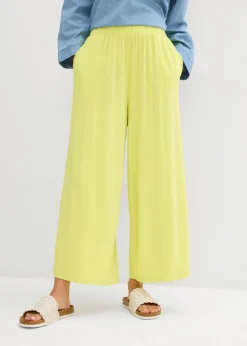 bonprix bonprix Básicos|Pantalones>Culotte de viscosa fluida Amarillo cítrico