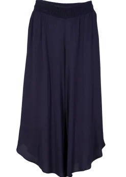 bonprix bonprix Pantalones>Culotte hasta la pantorrilla de viscosa sostenible Azul marino