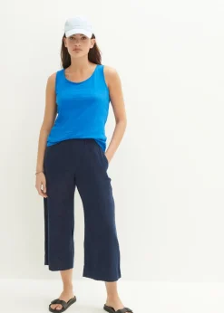 Mujer bonprix bonprix Culotte hasta la pantorrilla de mezcla de lino ligero