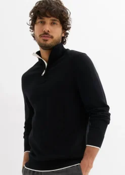 Hombre bonprix bonprix Elegante jersey tipo troyer de algodón