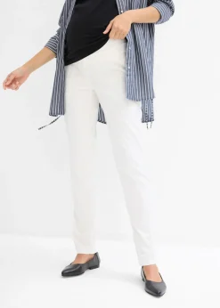 Mujer bonprix bonprix Elegantes pantalones premamá de pierna recta confeccionados en una mezcla de algodón agradable para la piel