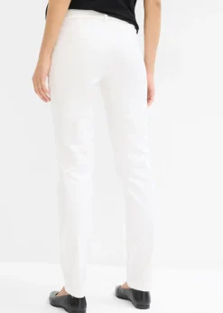 Mujer bonprix bonprix Elegantes pantalones premamá de pierna recta confeccionados en una mezcla de algodón agradable para la piel