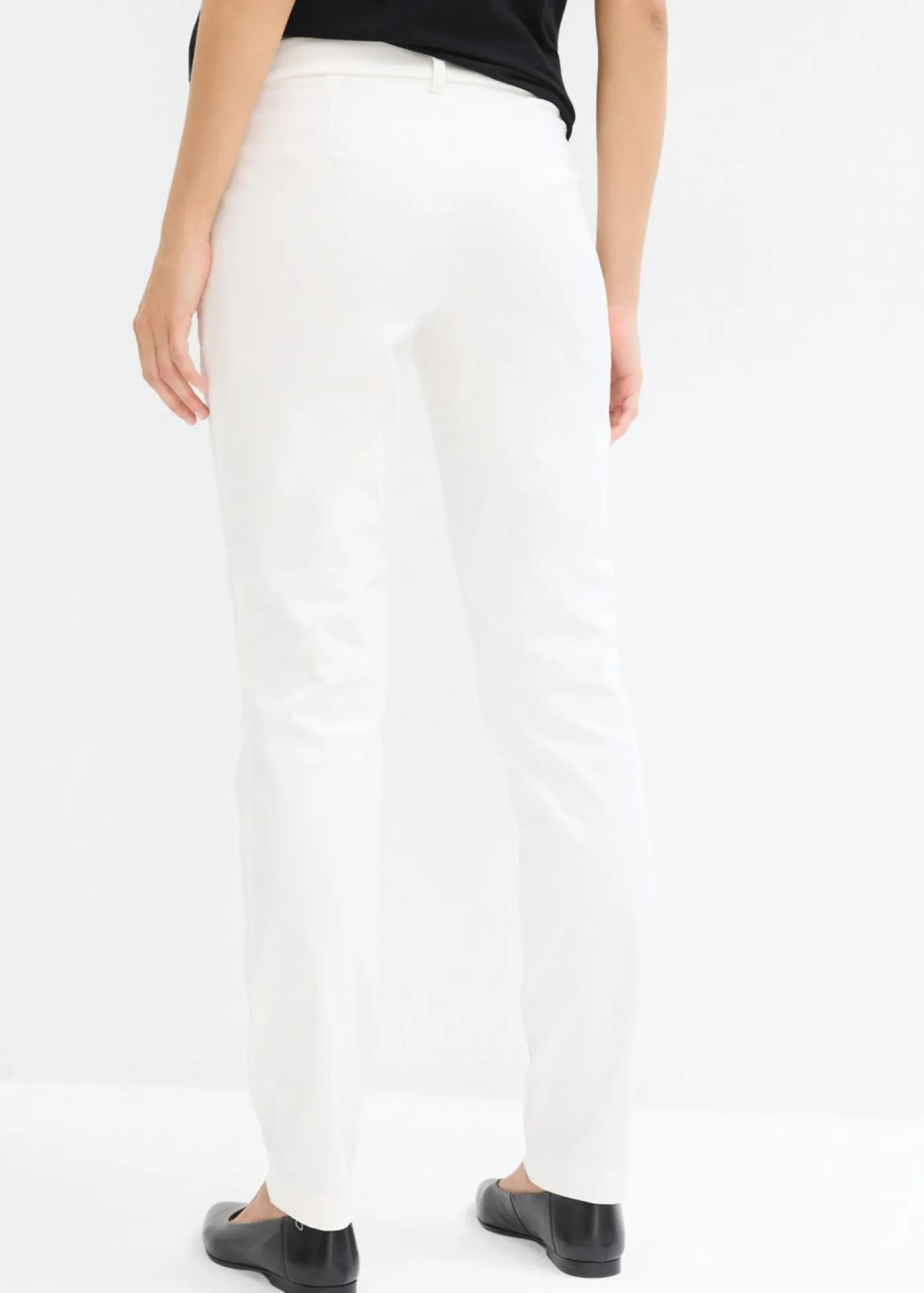 Mujer bonprix bonprix Elegantes pantalones premamá de pierna recta confeccionados en una mezcla de algodón agradable para la piel