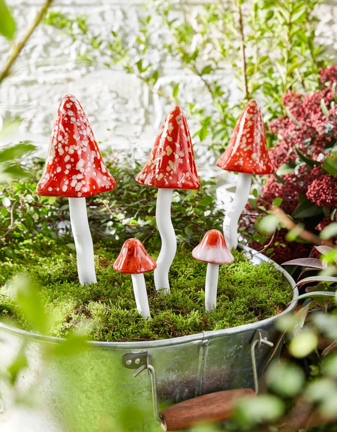 bonprix bpc living bonprix collection Muebles De Exterior·Decoración E Iluminación De Jardín|Decoración De Jardín>Estaca de jardín de setas (5 unidades) Rojo-blanco