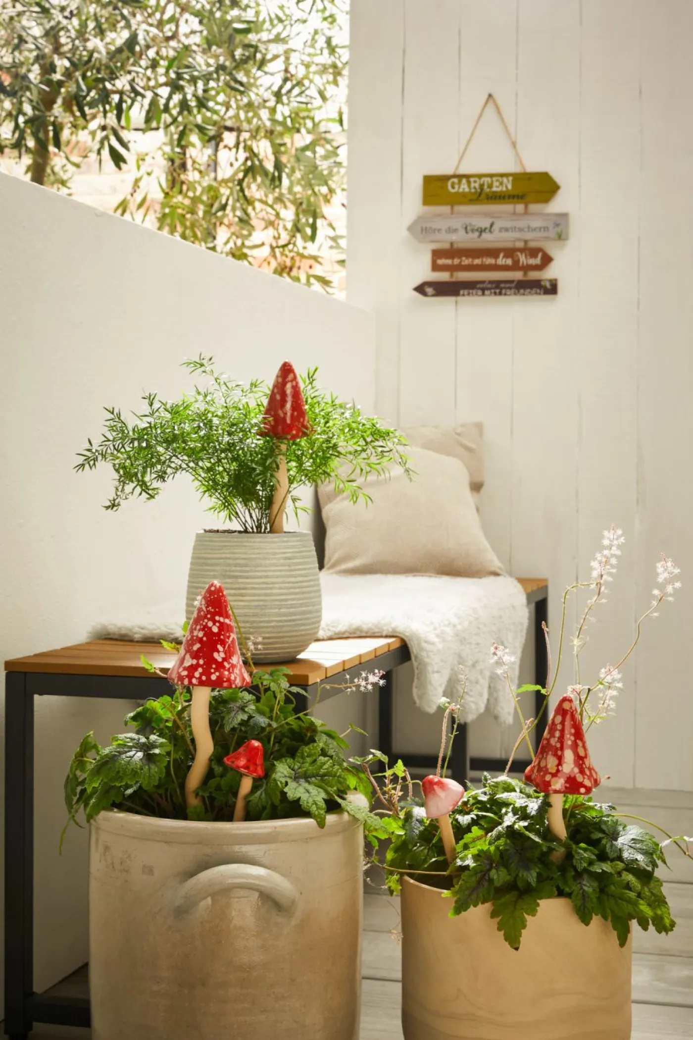 bonprix bpc living bonprix collection Muebles De Exterior·Decoración E Iluminación De Jardín|Decoración De Jardín>Estaca de jardín de setas (5 unidades) Rojo-blanco