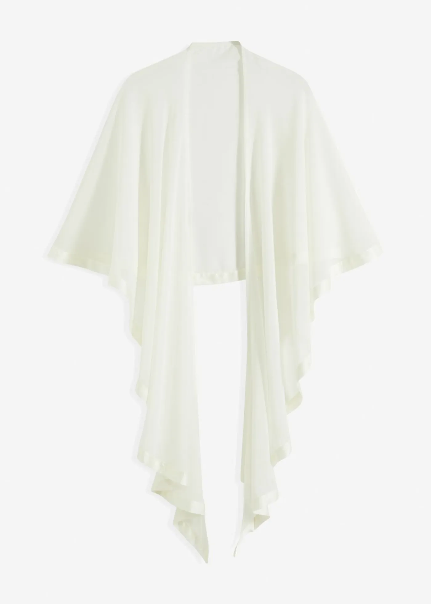 bonprix bonprix Ponchos|Jerséis>Estola con un delicado detalle de satén Blanco-crema