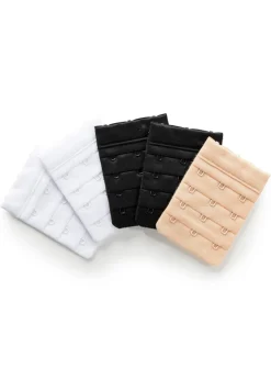 bonprix bonprix Premamá Y Lactancia|Sujetadores>Extensores de sujetador (paquete de 5) con cierre de 3 ganchos 1 nude + 2 negro + 2 blanco