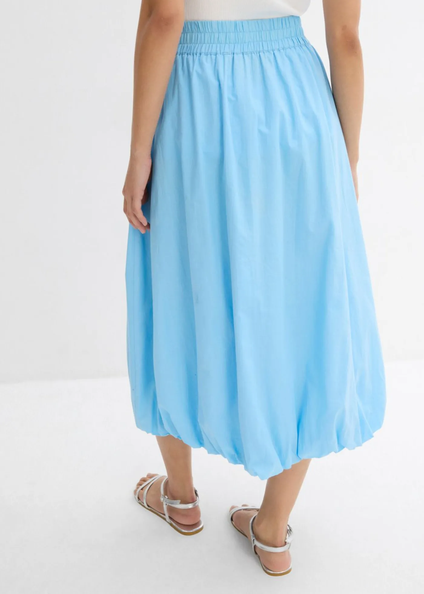 Mujer bonprix bonprix Falda abullonada de algodón puro