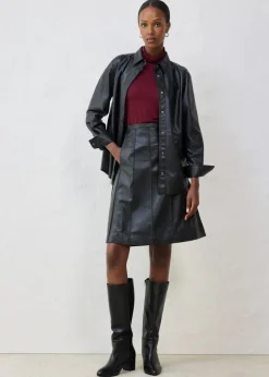 Mujer bonprix bonprix Falda acampanada de napa de cordero