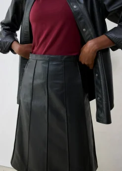 Mujer bonprix bonprix Falda acampanada de napa de cordero