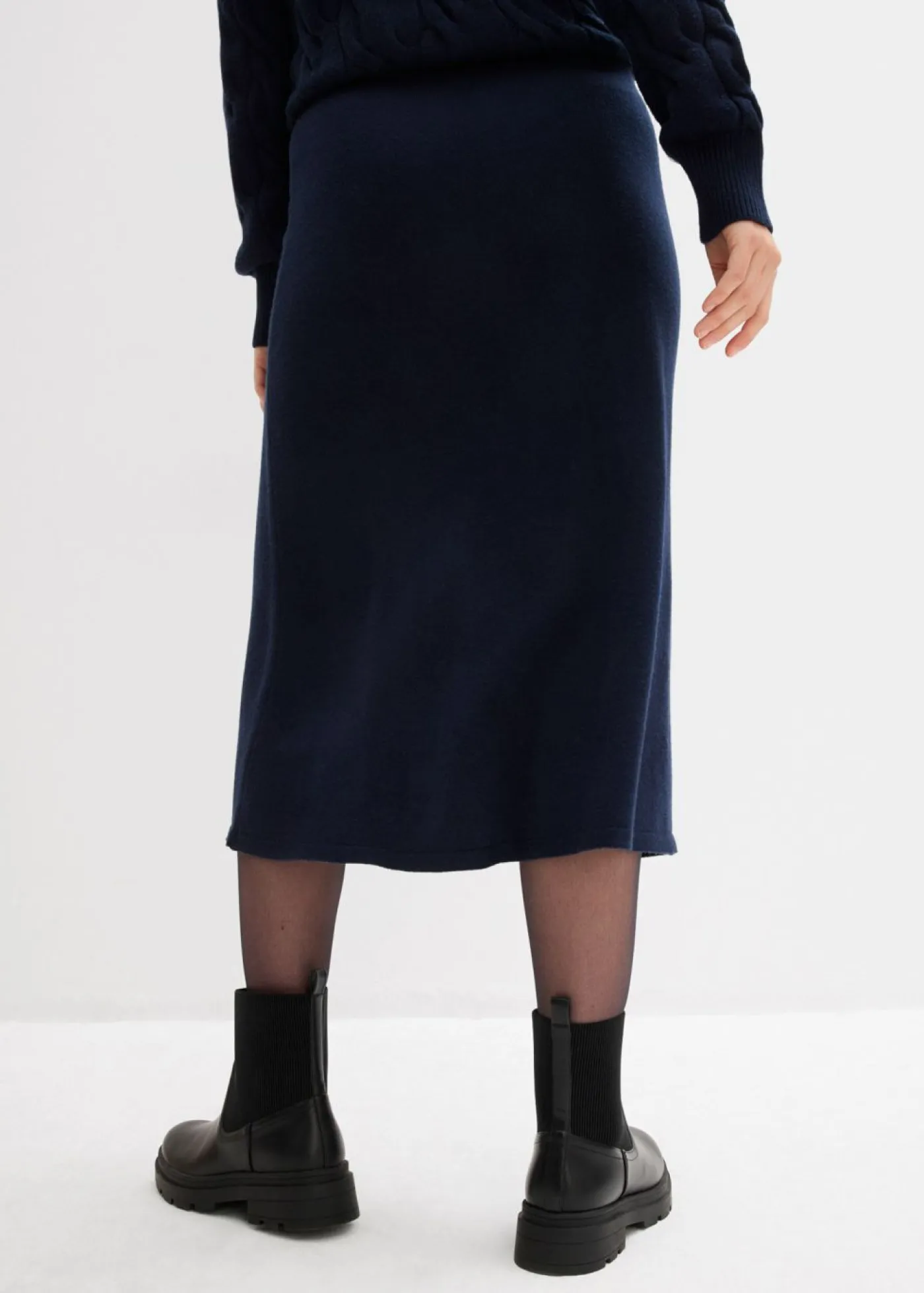 Mujer bonprix bonprix Falda corta de punto de mezcla de viscosa suave