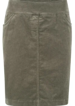 Mujer bonprix bonprix Falda de algodón de pana, elástica, con cintura cómoda