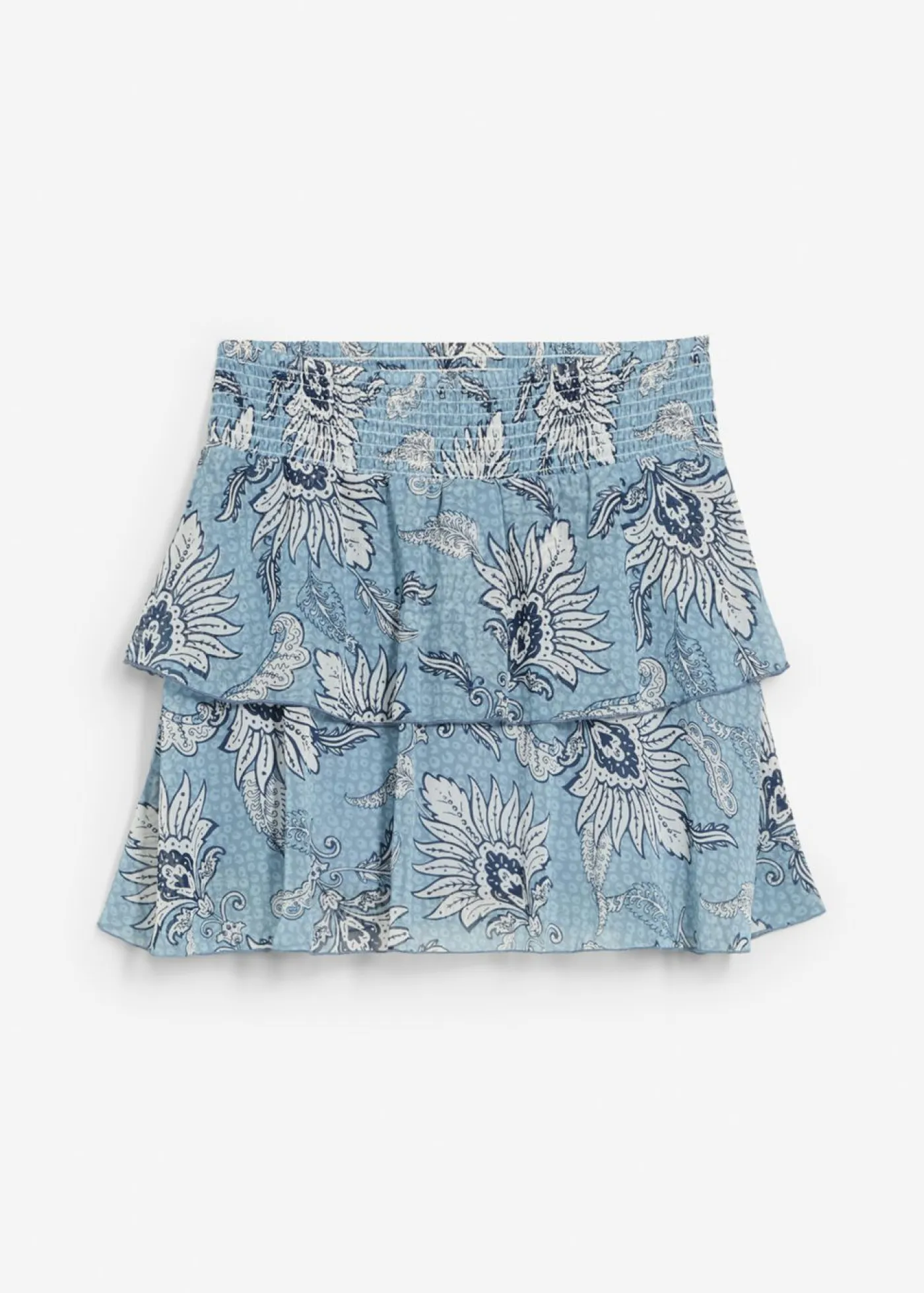 bonprix bonprix Faldas>Falda de capas de gasa estructurada verde mar