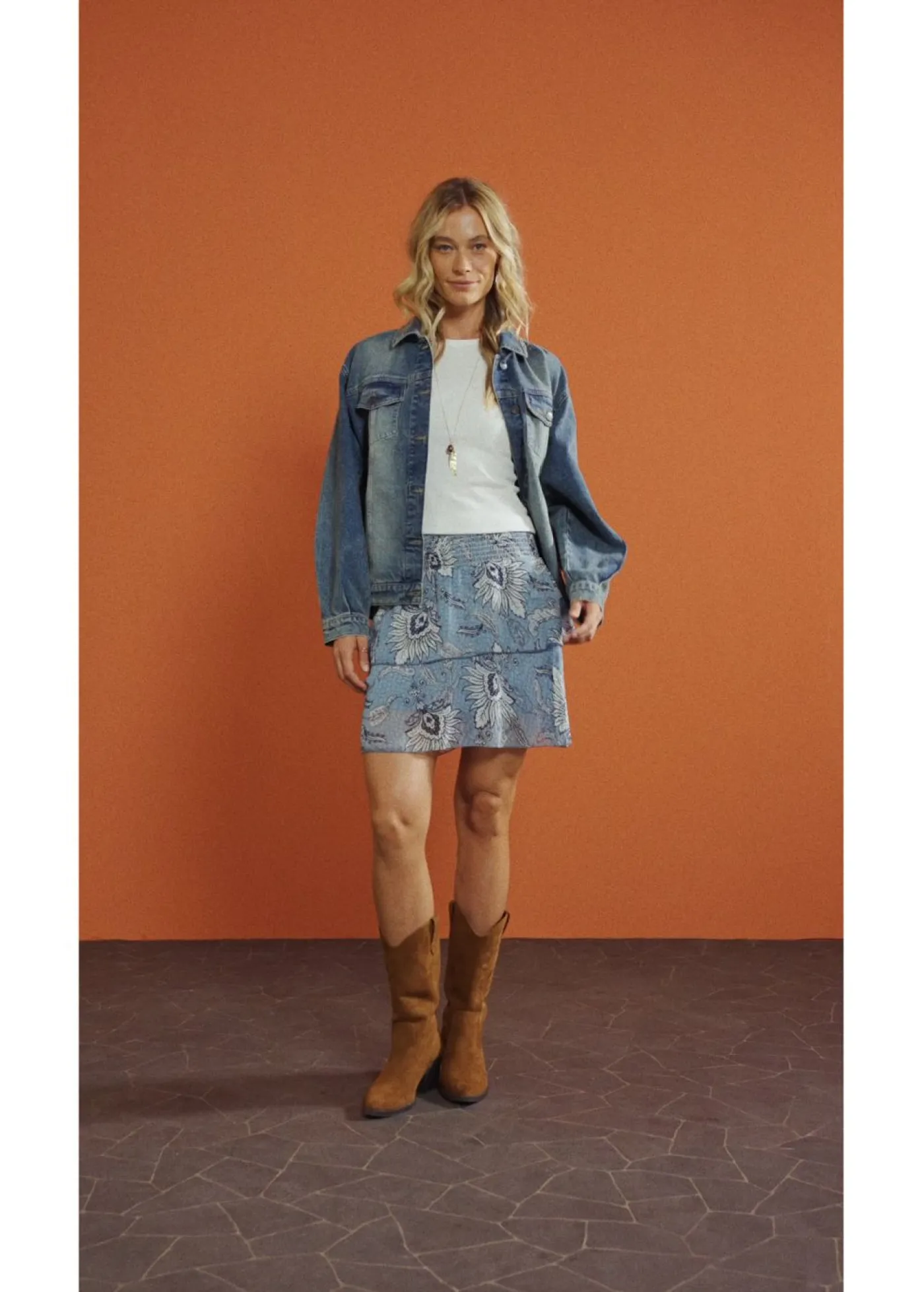 bonprix bonprix Faldas>Falda de capas de gasa estructurada verde mar