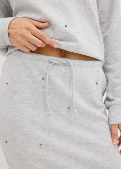 Mujer bonprix bonprix Falda de chándal con tachuelas