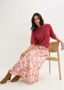 Mujer bonprix bonprix Falda de gasa con efecto arrugado