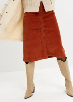 bonprix bonprix Faldas>Falda de pana óxido