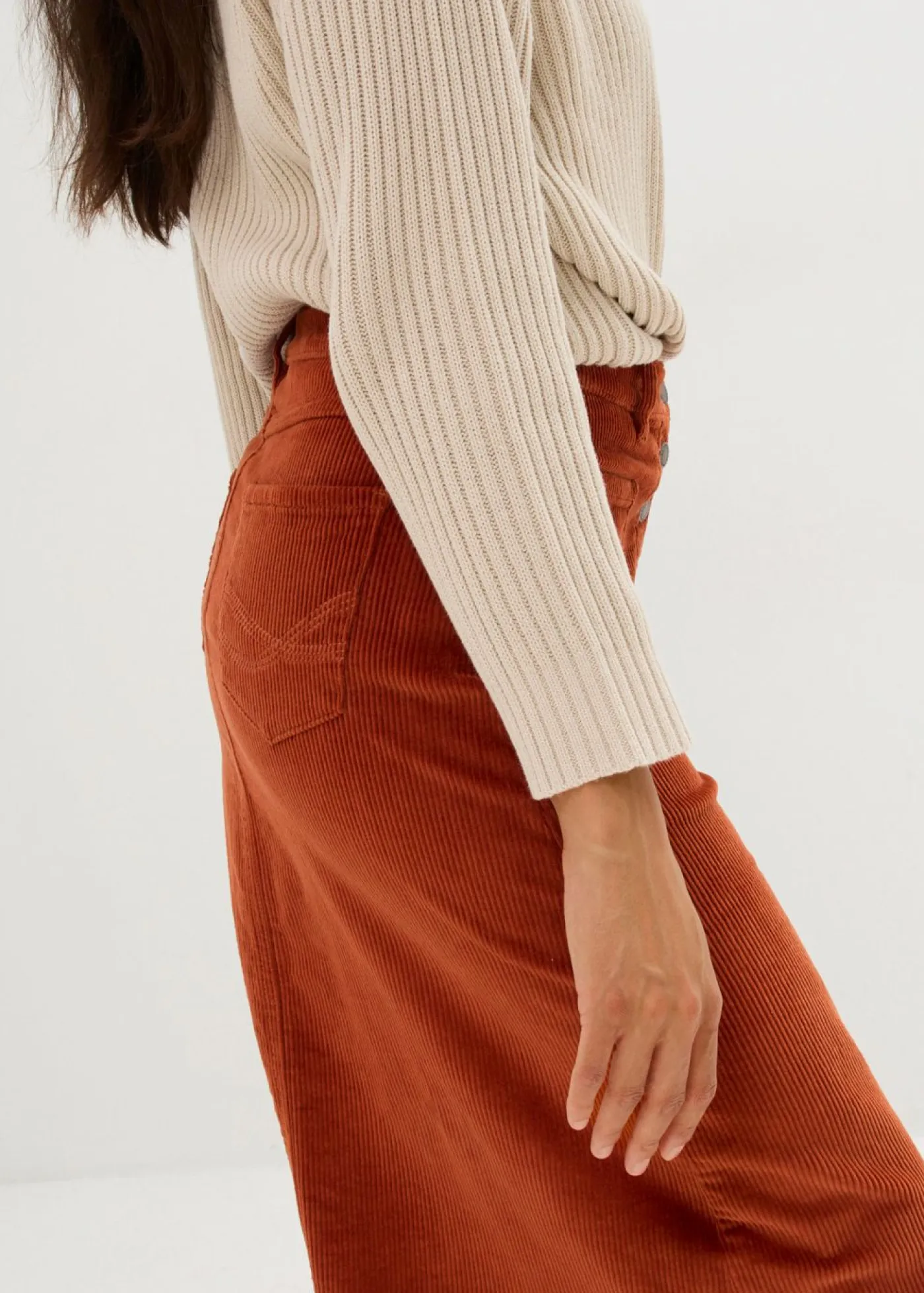 bonprix bonprix Faldas>Falda de pana óxido